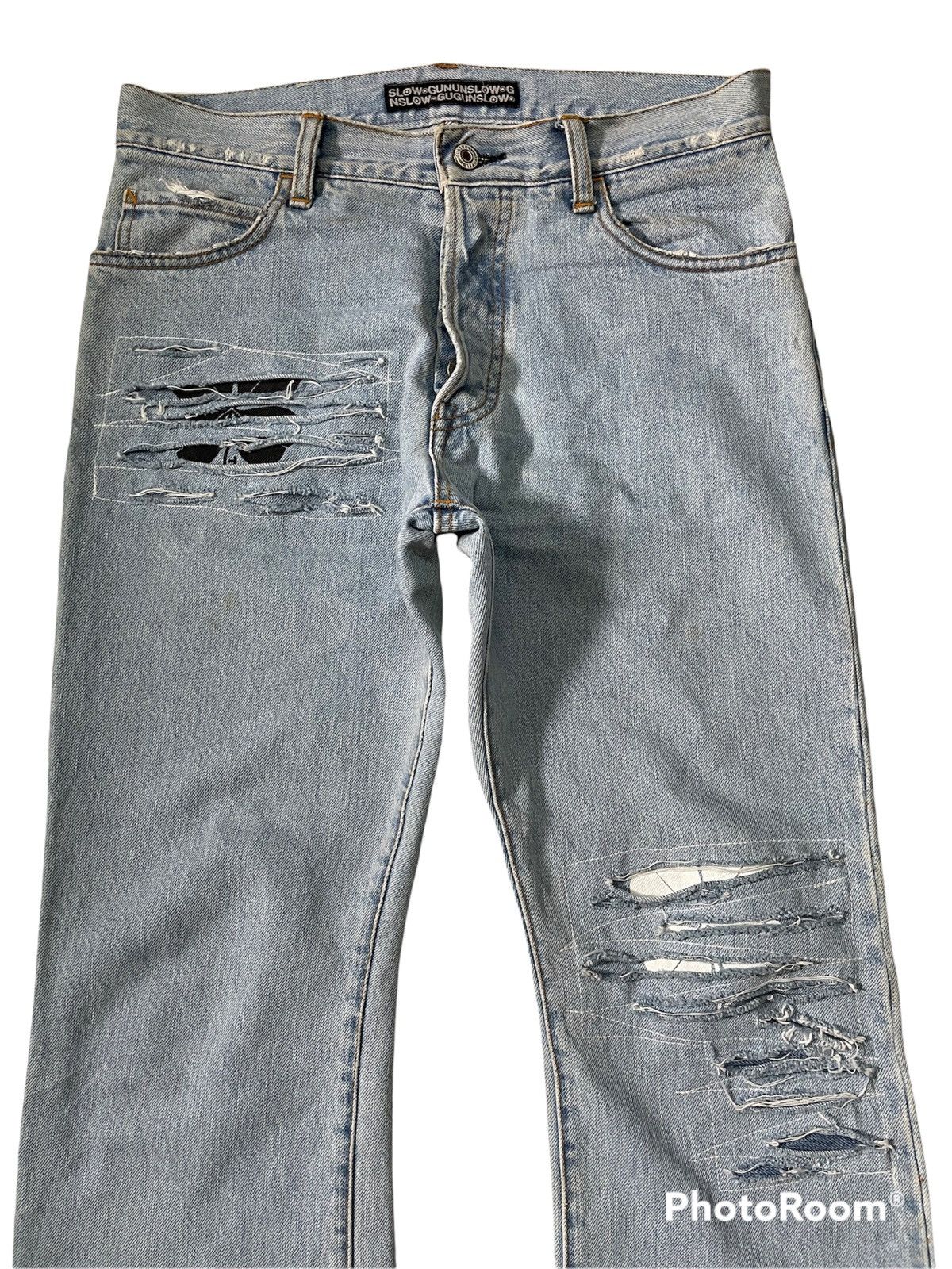 Japanese Brand Vintage Slow.Gun Distressed Design Japanese Brand Size US 32 / EU 48 - 2 Thumbnail