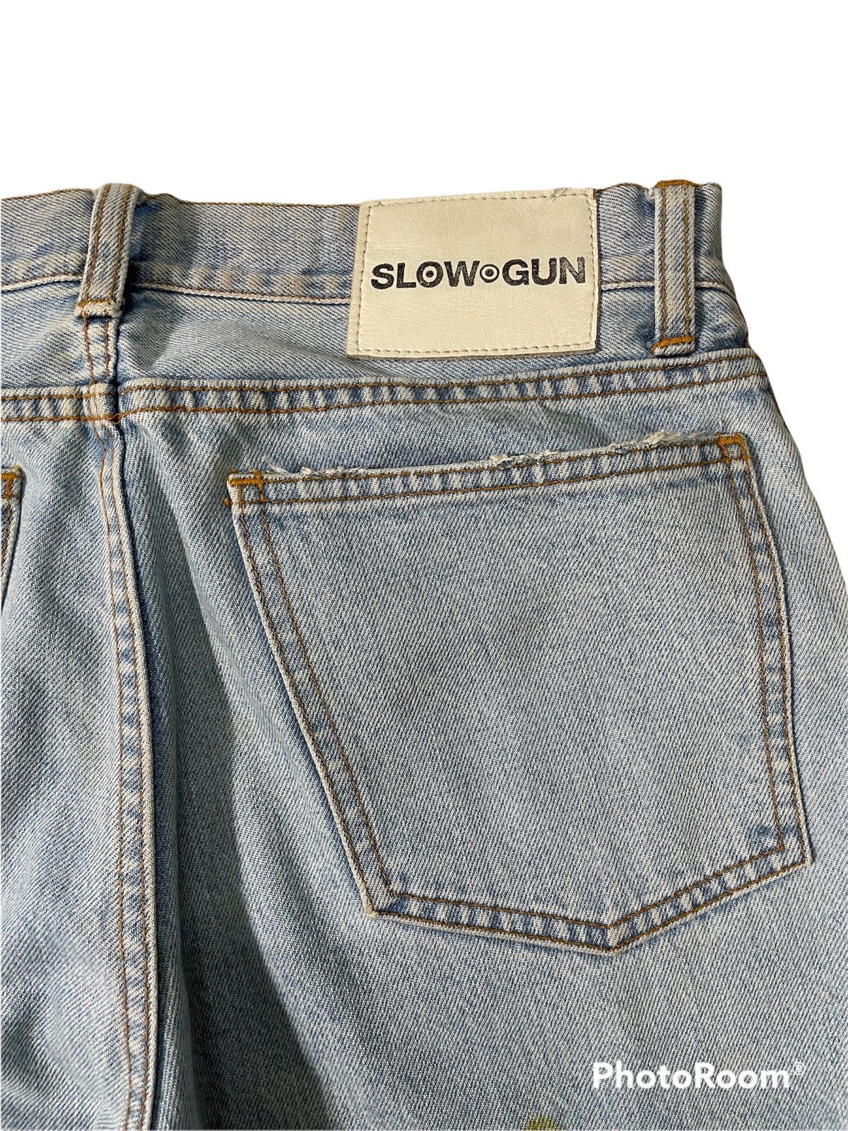 Japanese Brand Vintage Slow.Gun Distressed Design Japanese Brand Size US 32 / EU 48 - 7 Thumbnail