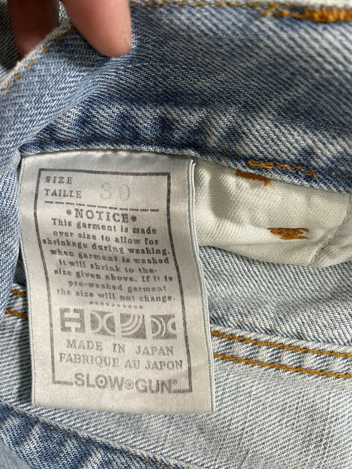 Japanese Brand Vintage Slow.Gun Distressed Design Japanese Brand Size US 32 / EU 48 - 8 Thumbnail