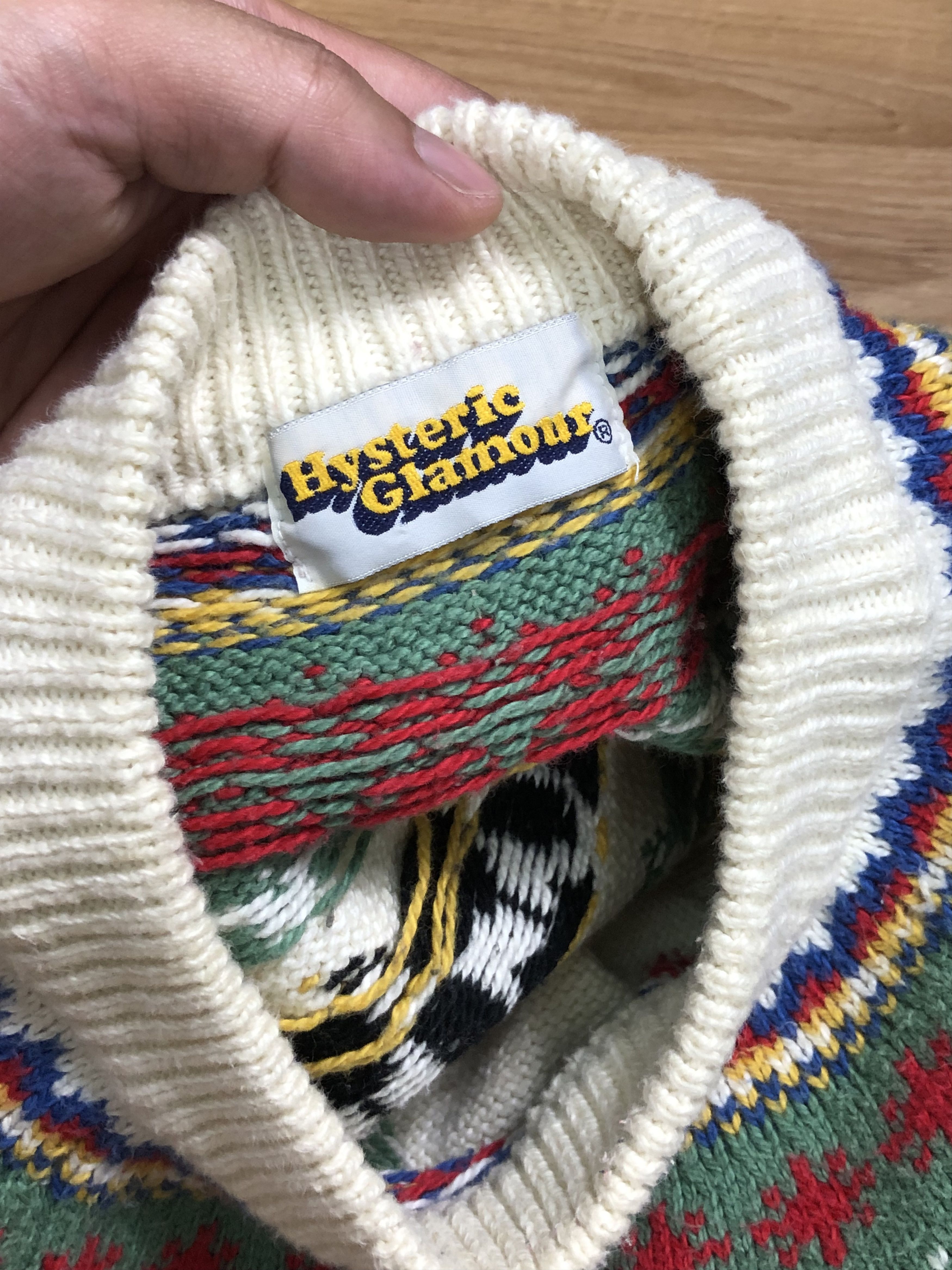 Hysteric Glamour RARE🔥VINTAGE 90’S HYSTERIC NORDIC INTARSIA HAND WOVEN KNIT Size S / US 4 / IT 40 - 8 Thumbnail