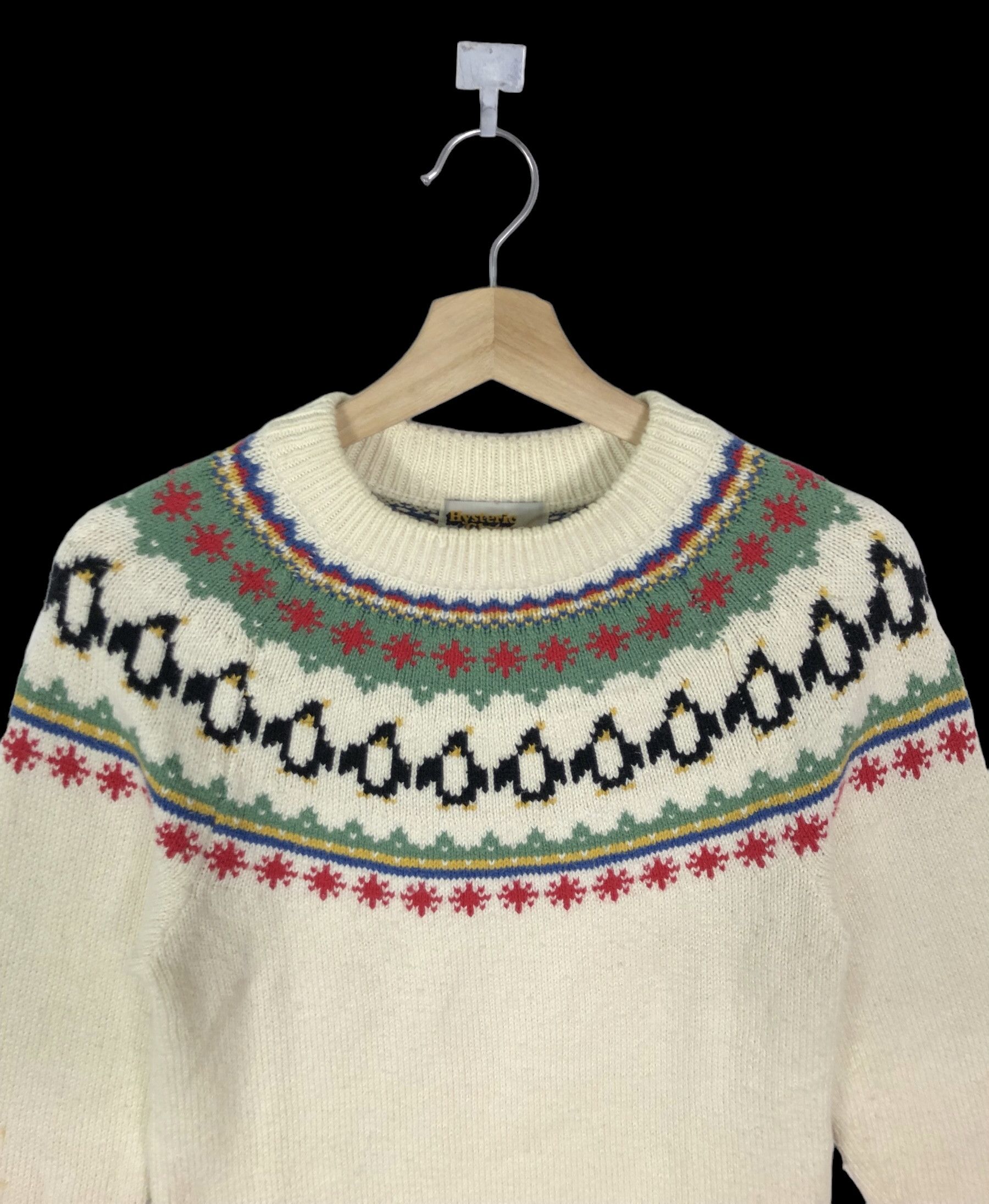 Hysteric Glamour RARE🔥VINTAGE 90’S HYSTERIC NORDIC INTARSIA HAND WOVEN KNIT Size S / US 4 / IT 40 - 4 Thumbnail
