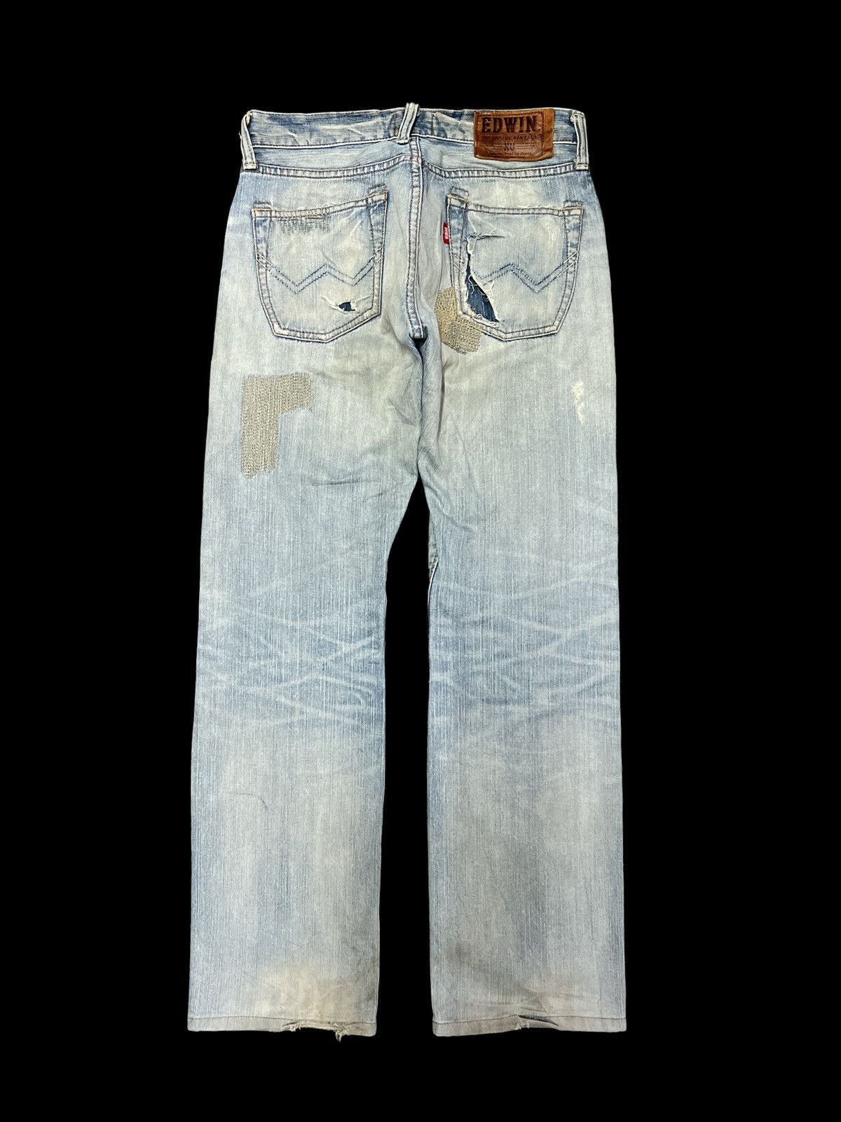 Japanese Brand × Vintage EDWIN RIPPED DISTRESSED DENIM PANT Size US 29 - 7 Thumbnail