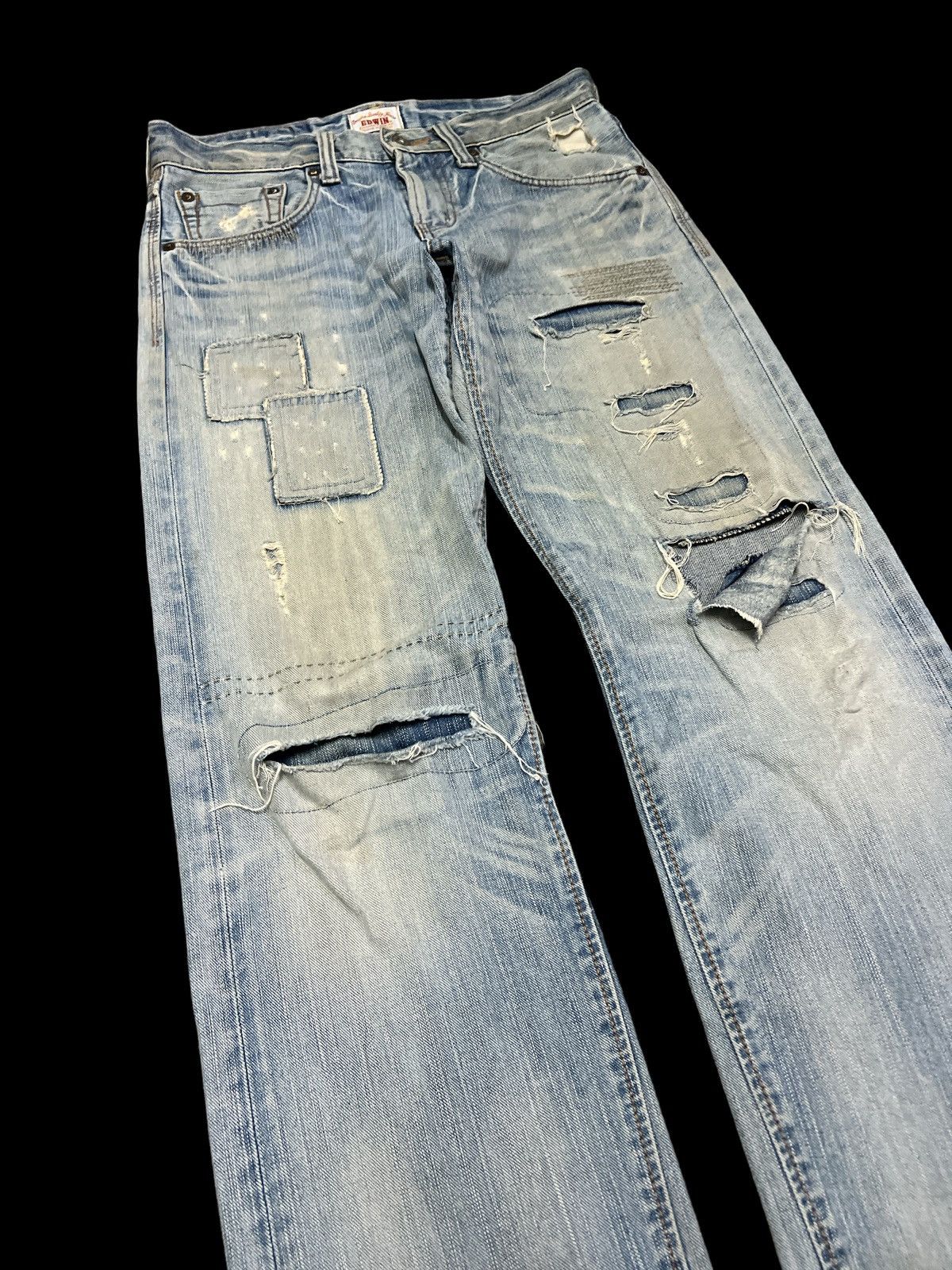 Japanese Brand × Vintage EDWIN RIPPED DISTRESSED DENIM PANT Size US 29 - 6 Thumbnail