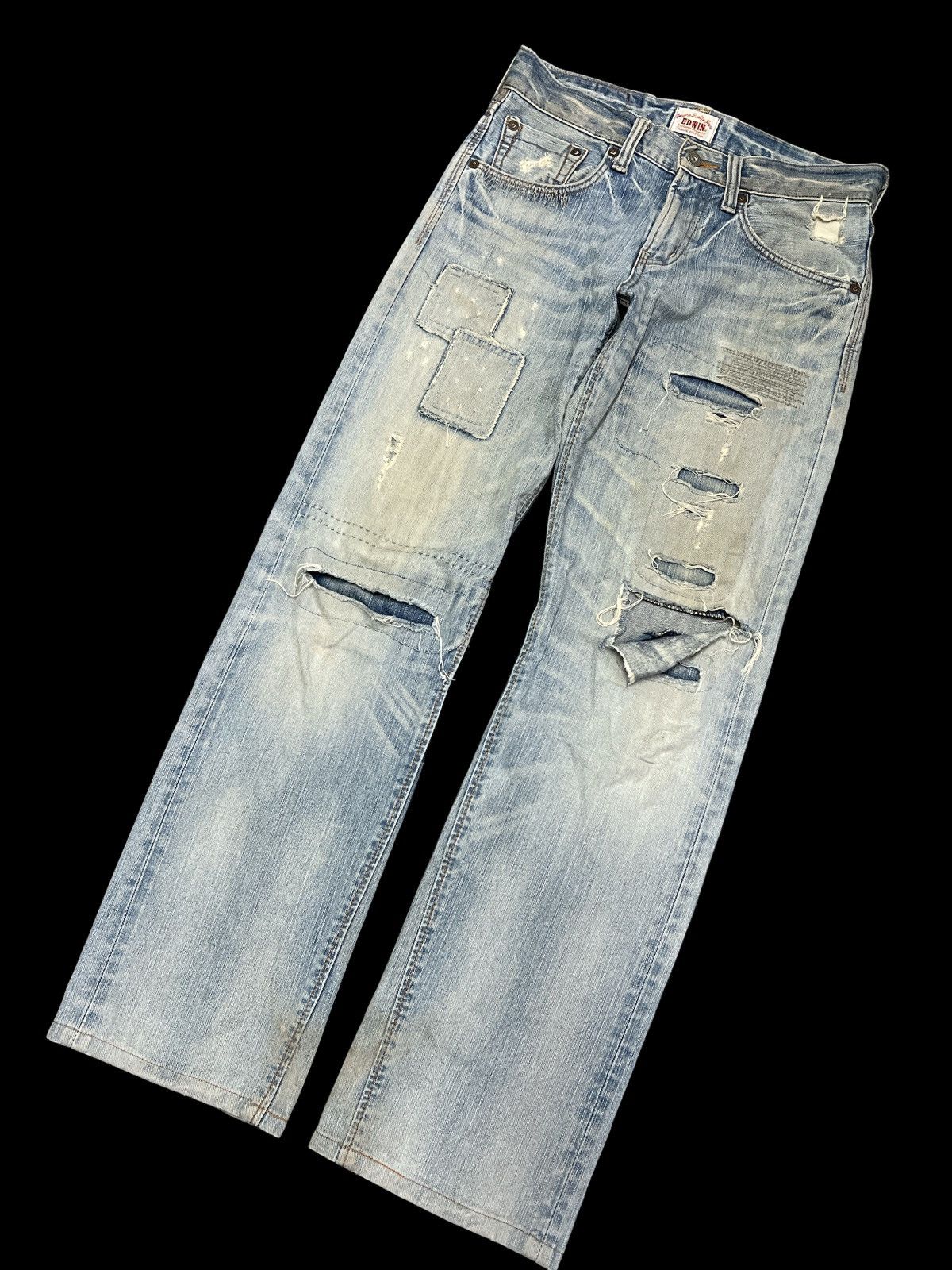 Japanese Brand × Vintage EDWIN RIPPED DISTRESSED DENIM PANT Size US 29 - 5 Thumbnail