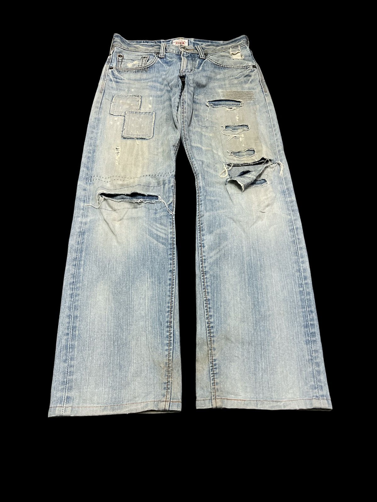 Japanese Brand × Vintage EDWIN RIPPED DISTRESSED DENIM PANT Size US 29 - 4 Thumbnail