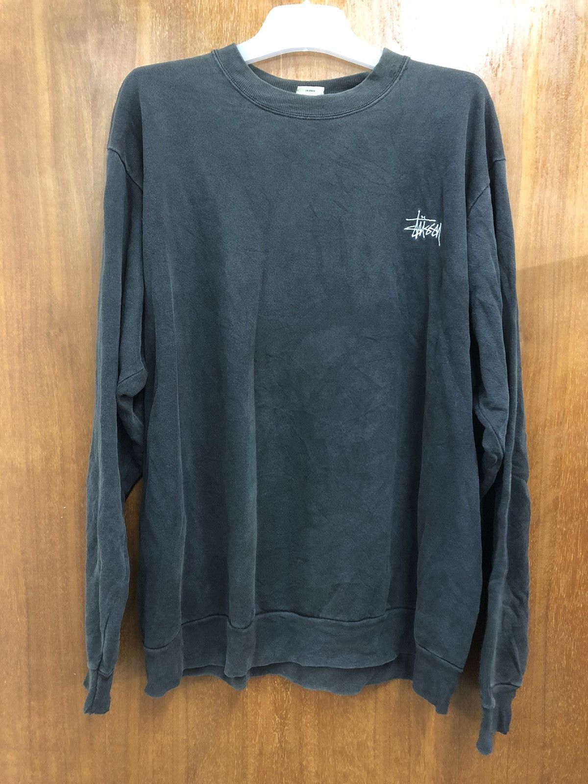 Stussy vintage stussy 90s sunfaded thrashed skate sweater black Size US XL / EU 56 / 4 - 1 Thumbnail