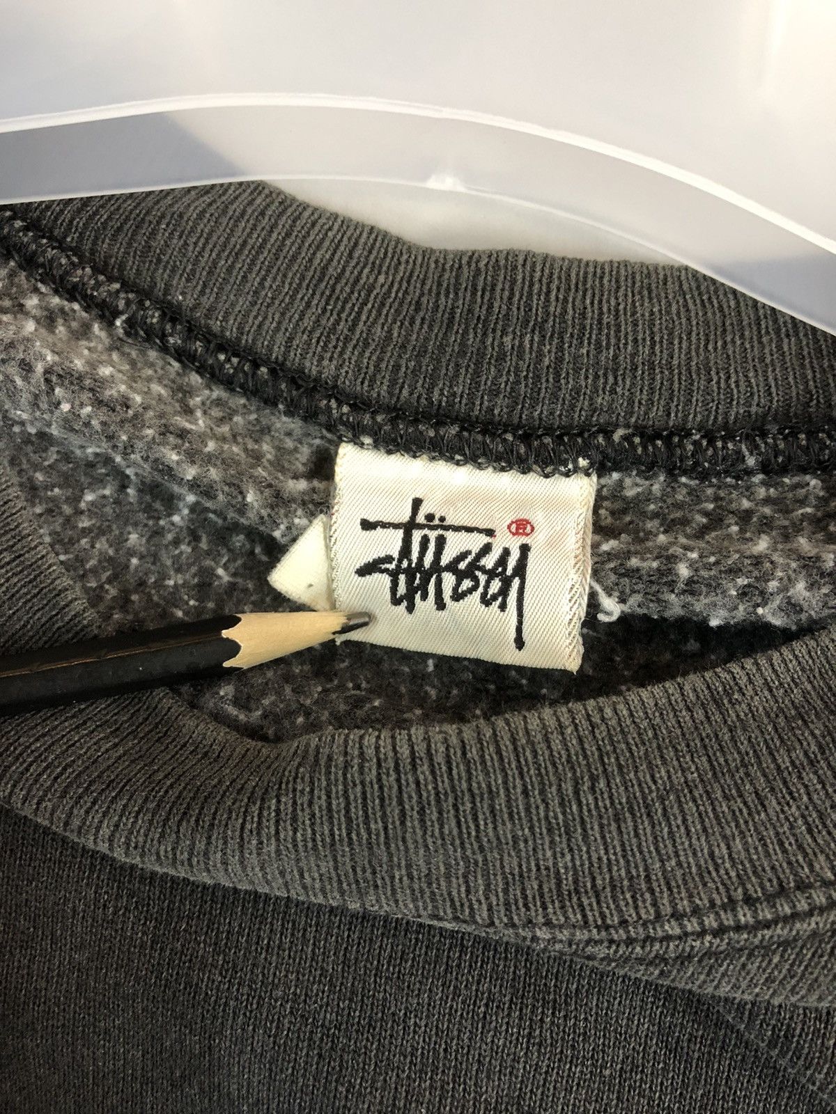 Stussy vintage stussy 90s sunfaded thrashed skate sweater black Size US XL / EU 56 / 4 - 6 Thumbnail