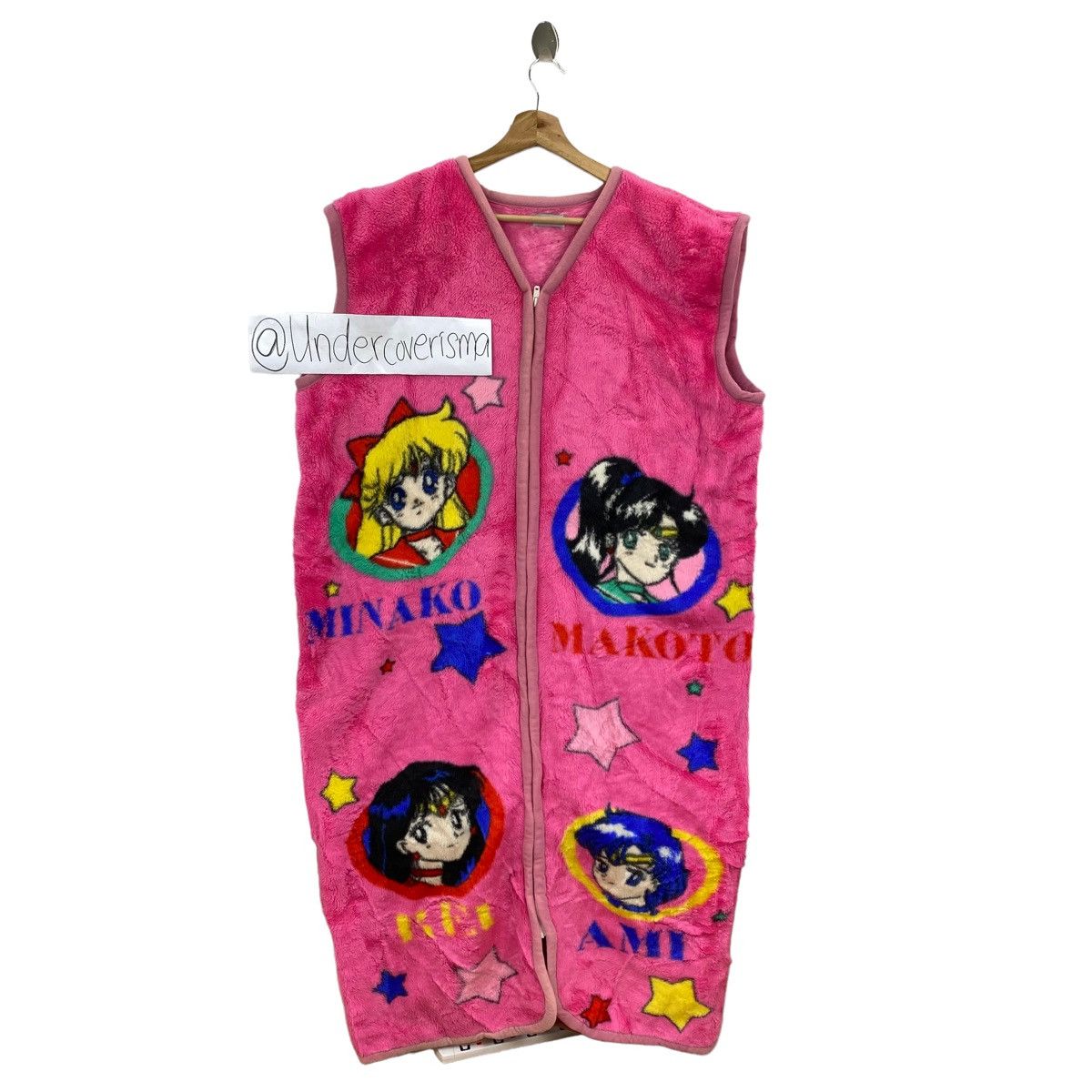 Japanese Brand SAILOR MOON BANDAI Japan Anime Sherpa Vest Long Fleece Wear Size XXL / US 16-18 / IT 52-54 - 3 Thumbnail