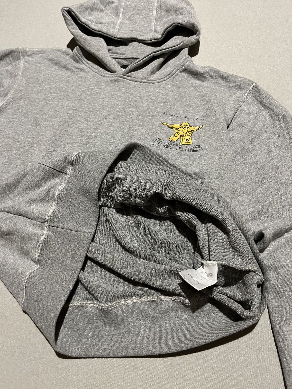 Designer Pas de Mer Goodbye Paradise Gray Hoodie Size US L / EU 52-54 / 3 - 11 Thumbnail
