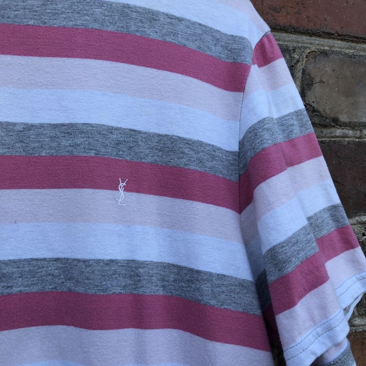 Vintage Yves Saint Laurent YSL Pour Homme T-Shirt Stripes M