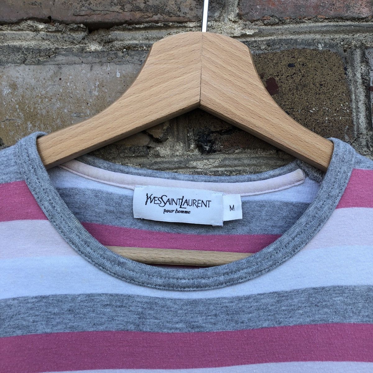 Vintage Yves Saint Laurent YSL Pour Homme T-Shirt Stripes M