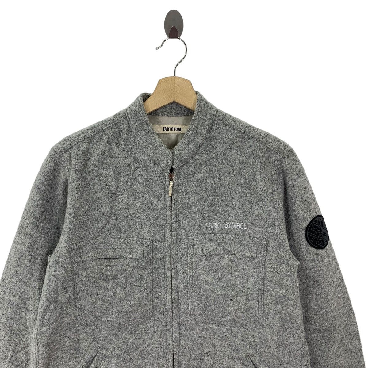 FACTOTUM Vintage Japanese Brand Factotum Wool Zipper Jacket Size US M / EU 48-50 / 2 - 2 Thumbnail