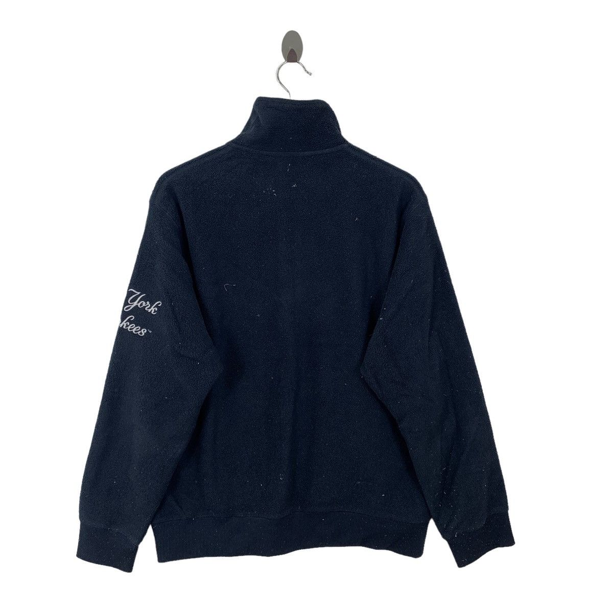 MLB × New York Yankees × Uniqlo Vintage New York Yankees MLB Fleece Half Zipper Sweater Size US XL / EU 56 / 4 - 4 Thumbnail