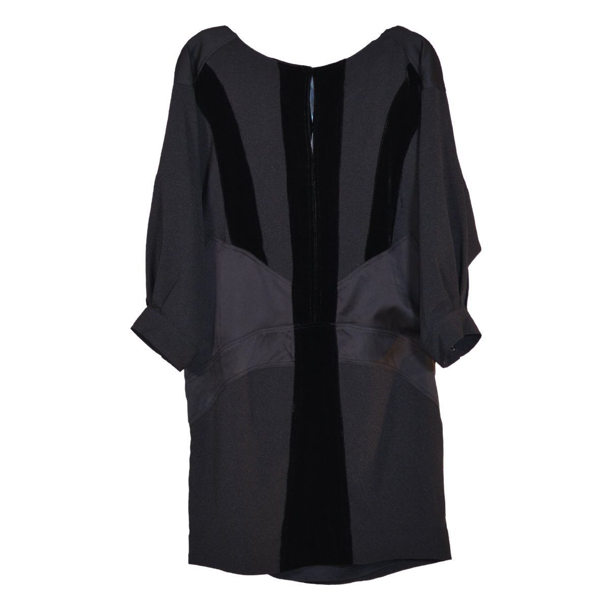 Black Bat Sleeve Mini Dress