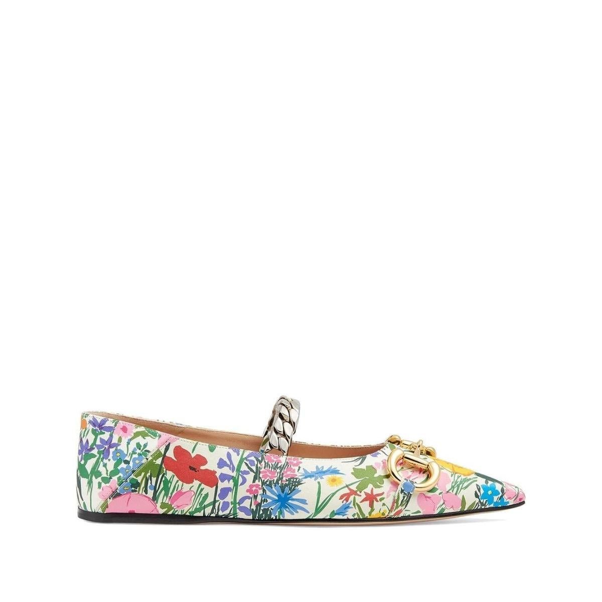 Ken Scott Floral Ballerina Shoes