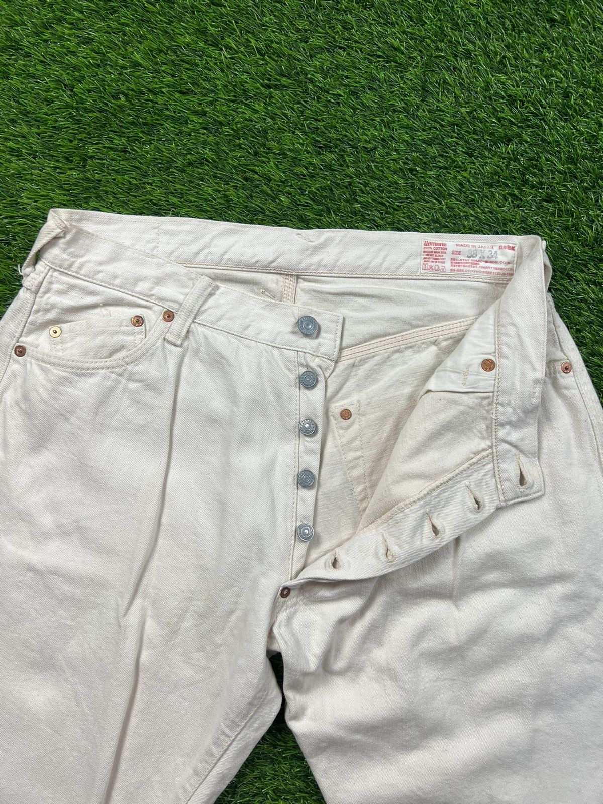 Japanese Brand (J301) EVISU - white jeans non selvedge daicock big logo Size US 34 / EU 50 - 14 Thumbnail