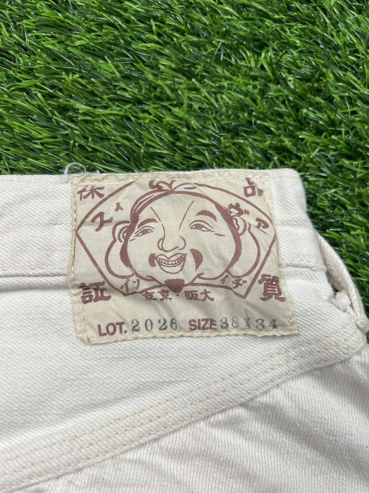 Japanese Brand (J301) EVISU - white jeans non selvedge daicock big logo Size US 34 / EU 50 - 6 Thumbnail