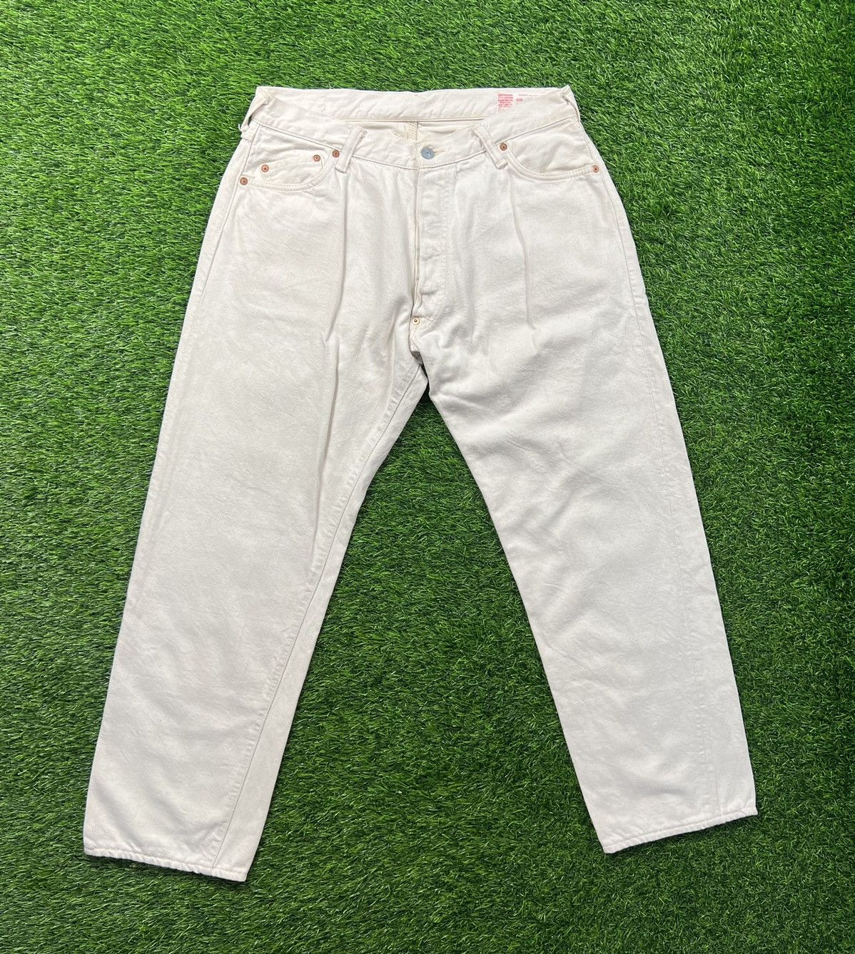 Japanese Brand (J301) EVISU - white jeans non selvedge daicock big logo Size US 34 / EU 50 - 9 Thumbnail