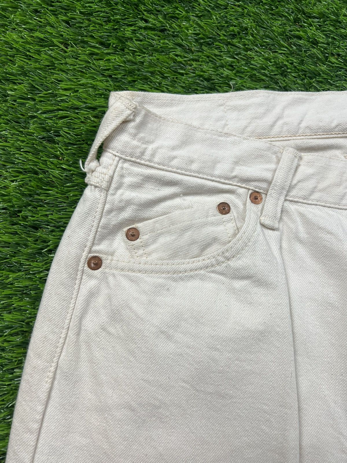Japanese Brand (J301) EVISU - white jeans non selvedge daicock big logo Size US 34 / EU 50 - 11 Thumbnail