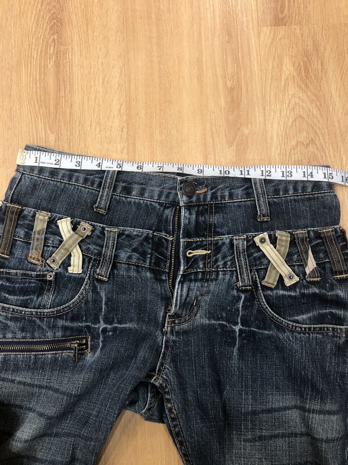 Hysteric Glamour Dominate Handcrafted Double Waist Distressed Denim Size US 30 / EU 46 - 19 Thumbnail
