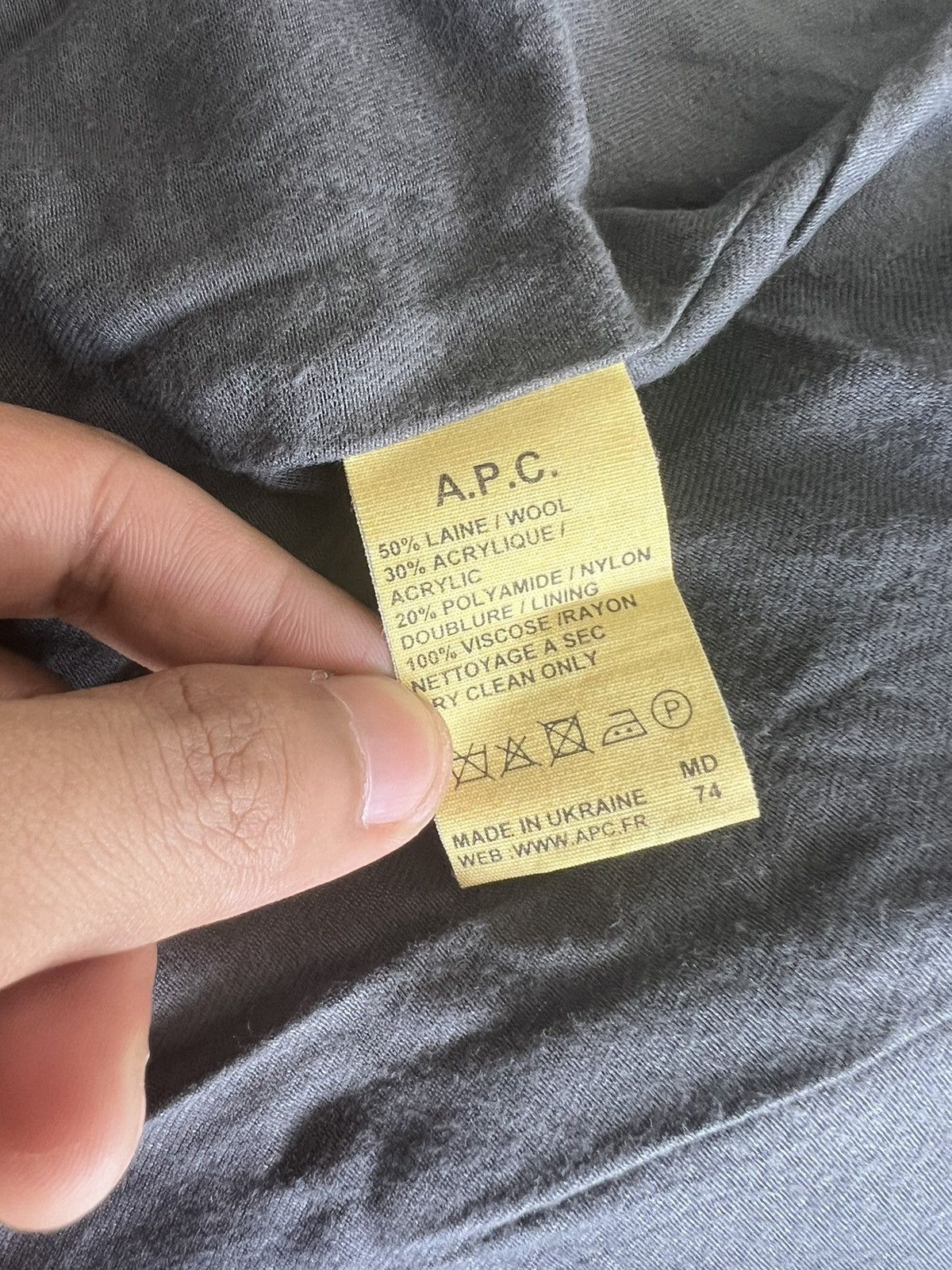 GRAIL🔥OG APC Brown Checked Board Hairy Wool Duffle Coat