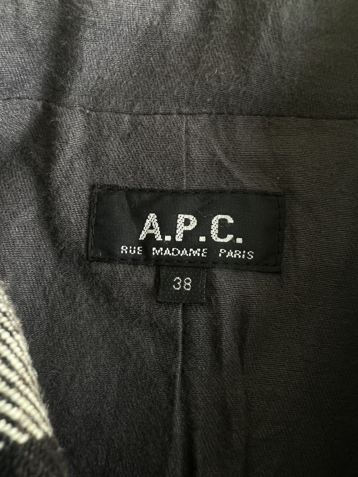 GRAIL🔥OG APC Brown Checked Board Hairy Wool Duffle Coat