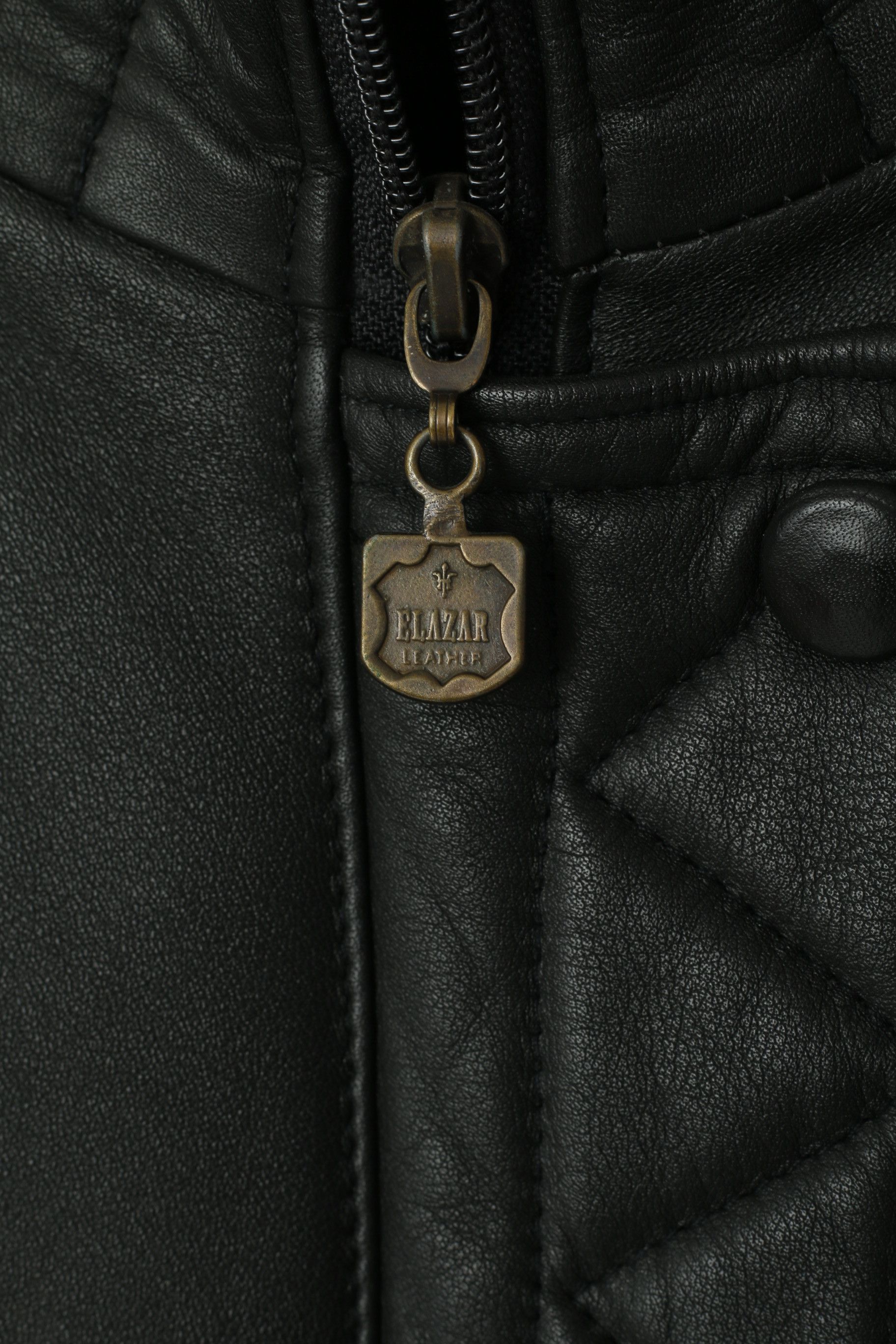 Vintage Elazar Women M Jacket Black Leather Vintage Soft Biker 3137 Size M / US 6-8 / IT 42-44 - 3 Thumbnail