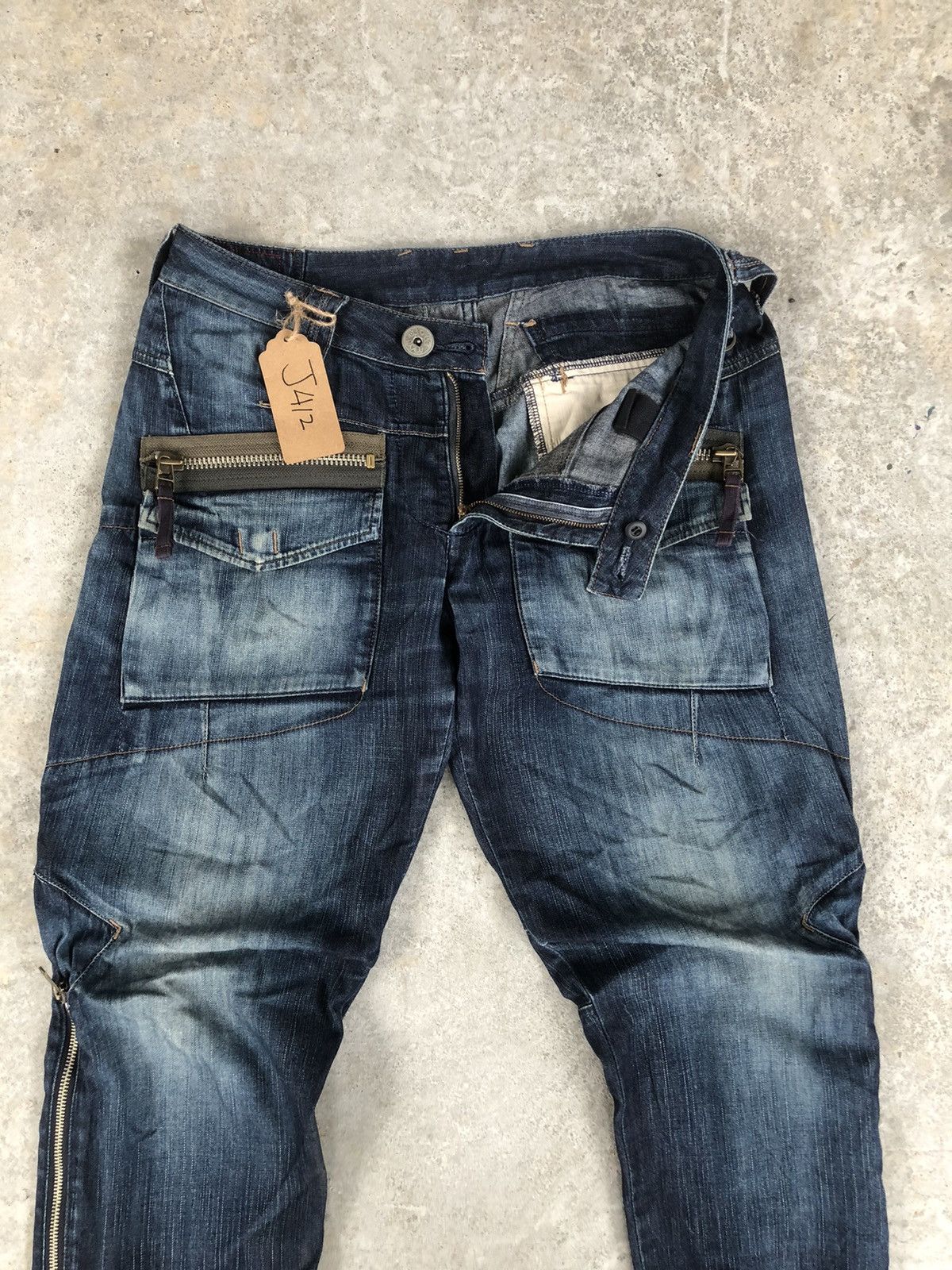 Marithe + Francois Girbaud Marithe Francois Girbaud Distressed Jeans Cargo Pants Size US 33 - 3 Thumbnail