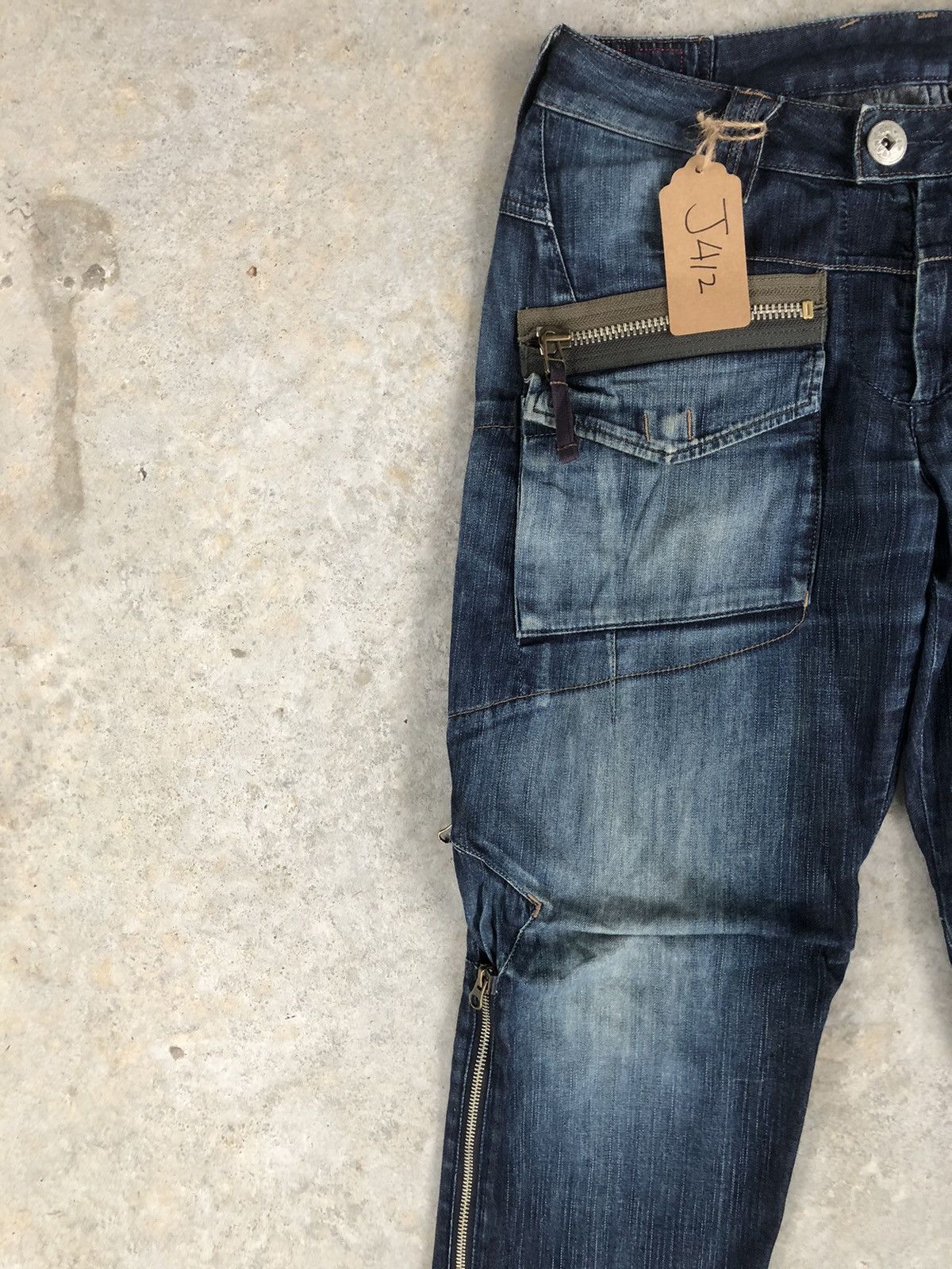 Marithe + Francois Girbaud Marithe Francois Girbaud Distressed Jeans Cargo Pants Size US 33 - 4 Thumbnail