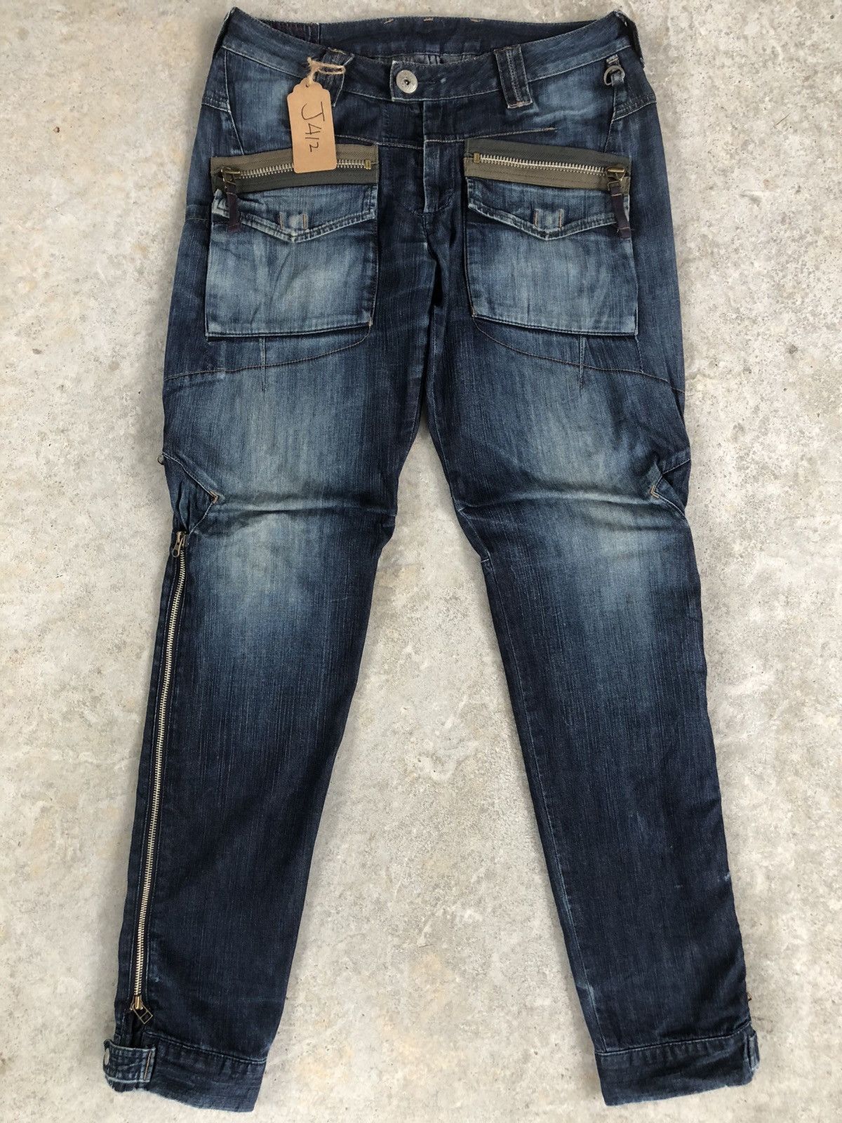 Marithe + Francois Girbaud Marithe Francois Girbaud Distressed Jeans Cargo Pants Size US 33 - 1 Thumbnail
