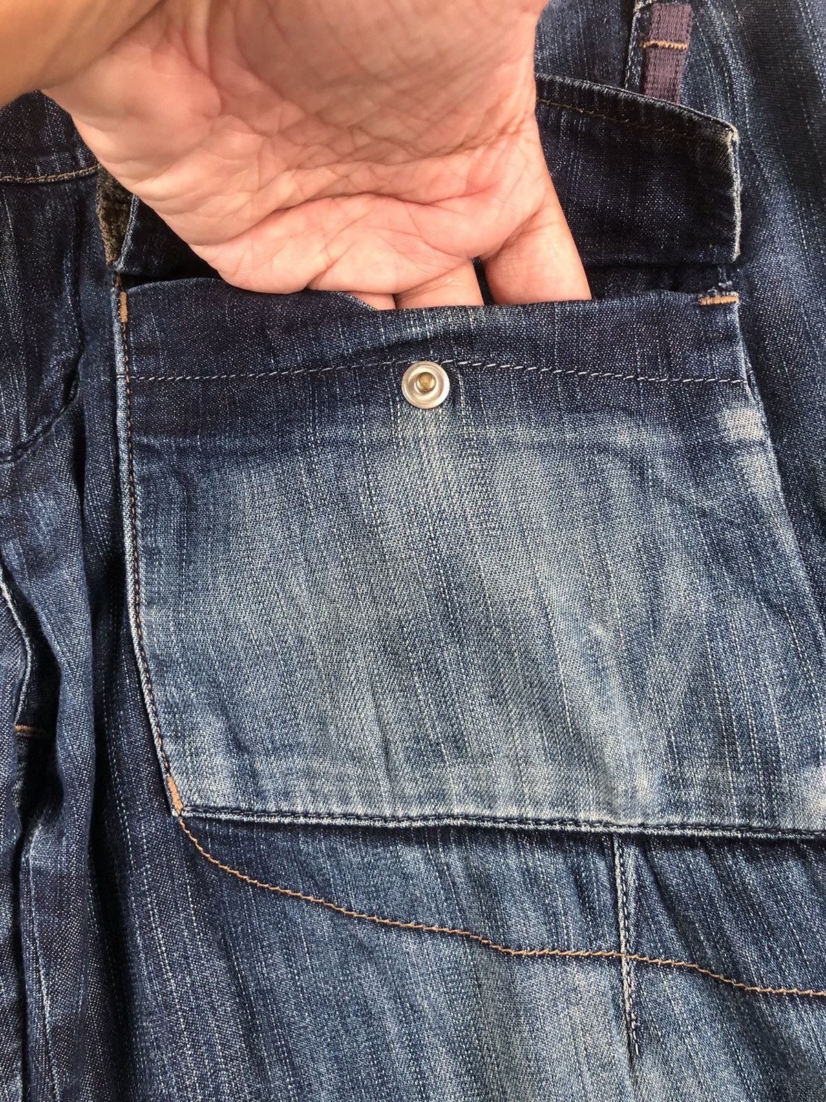 Marithe + Francois Girbaud Marithe Francois Girbaud Distressed Jeans Cargo Pants Size US 33 - 14 Thumbnail