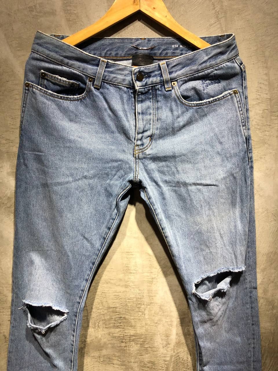 Saint Laurent Paris Saint Laurent Paris Knee Ripped Denim pants Size US 31 - 6 Thumbnail
