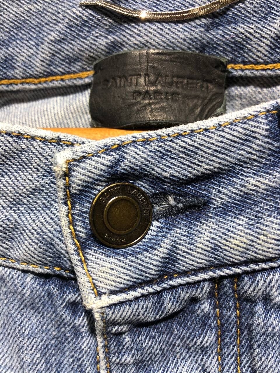 Saint Laurent Paris Saint Laurent Paris Knee Ripped Denim pants Size US 31 - 10 Thumbnail