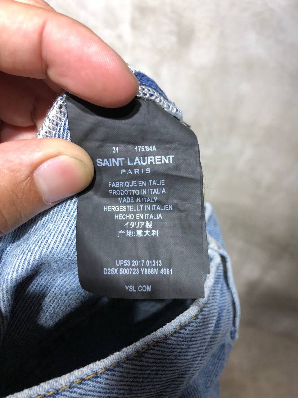 Saint Laurent Paris Saint Laurent Paris Knee Ripped Denim pants Size US 31 - 13 Thumbnail