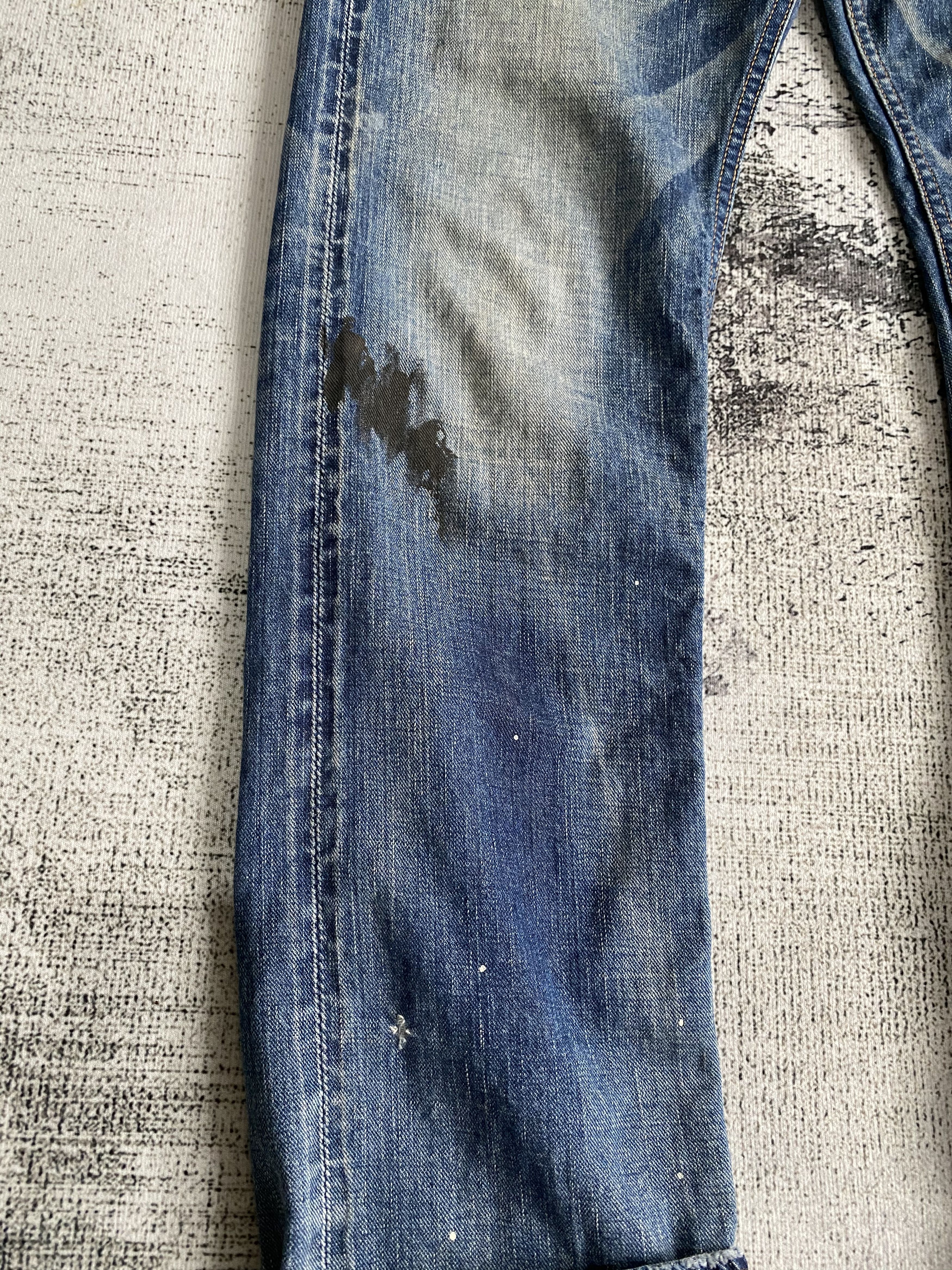 Johnbull Vintage Johnbull Redline Selvedge Splash Distressed Denim Size US 32 / EU 48 - 4 Thumbnail