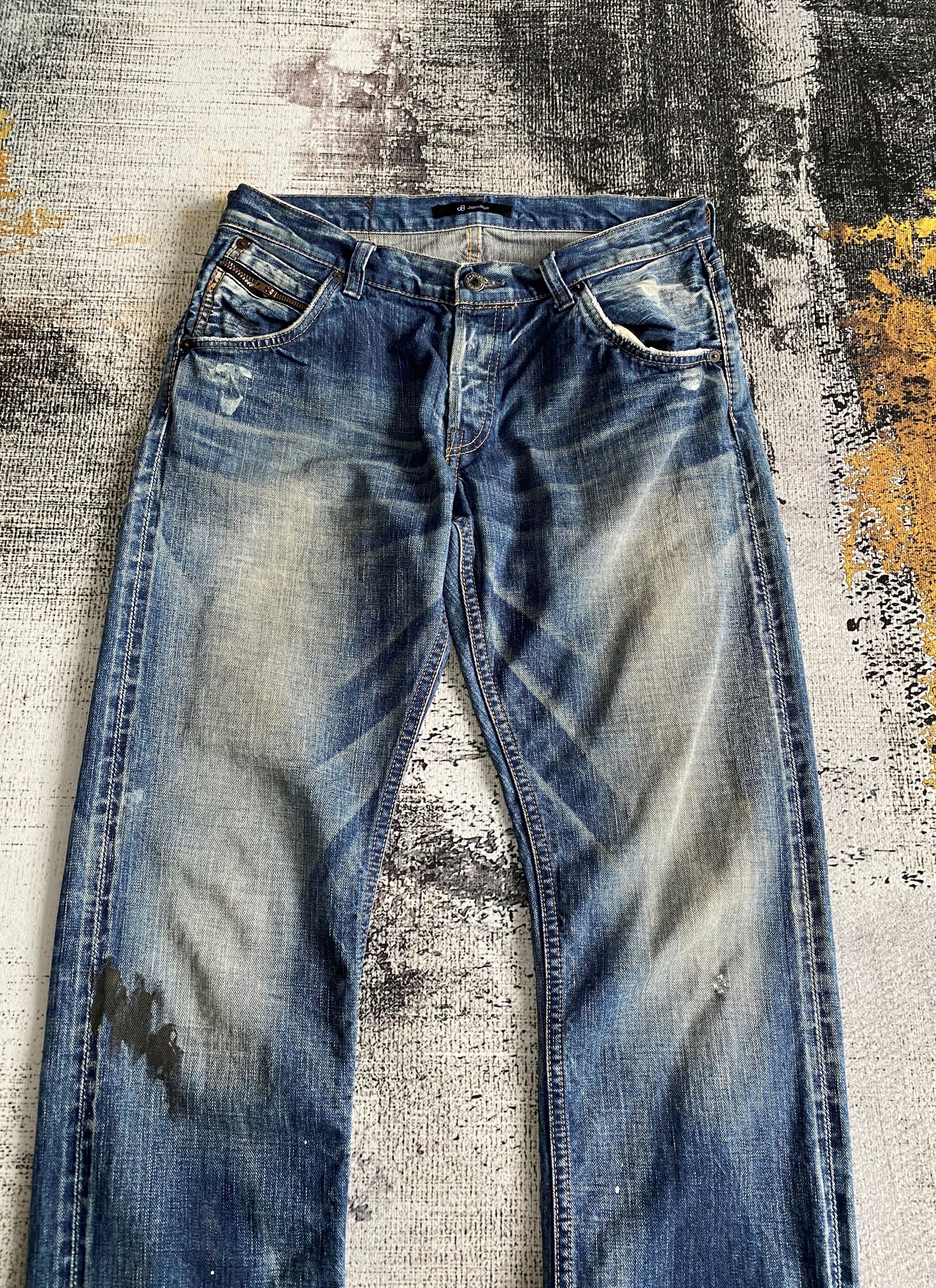 Johnbull Vintage Johnbull Redline Selvedge Splash Distressed Denim Size US 32 / EU 48 - 6 Thumbnail