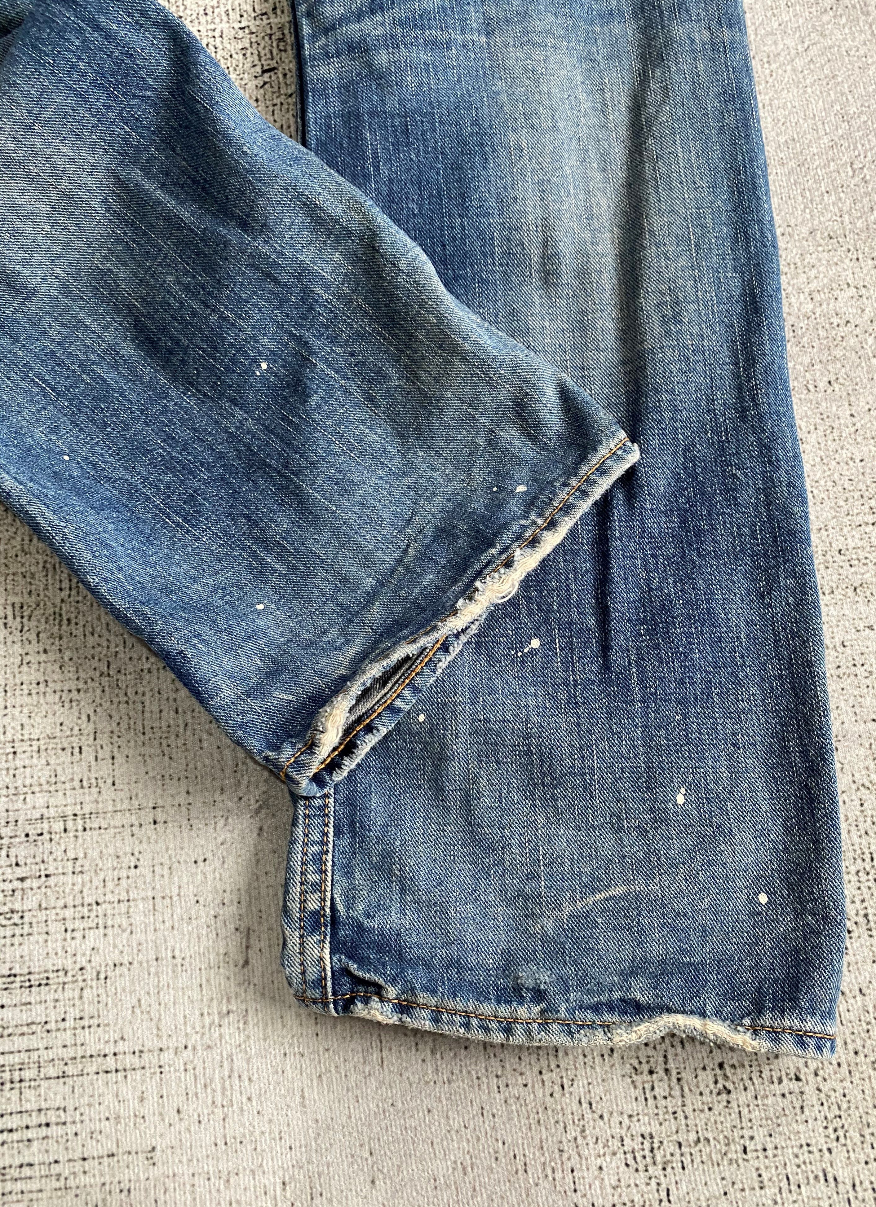 Johnbull Vintage Johnbull Redline Selvedge Splash Distressed Denim Size US 32 / EU 48 - 14 Thumbnail