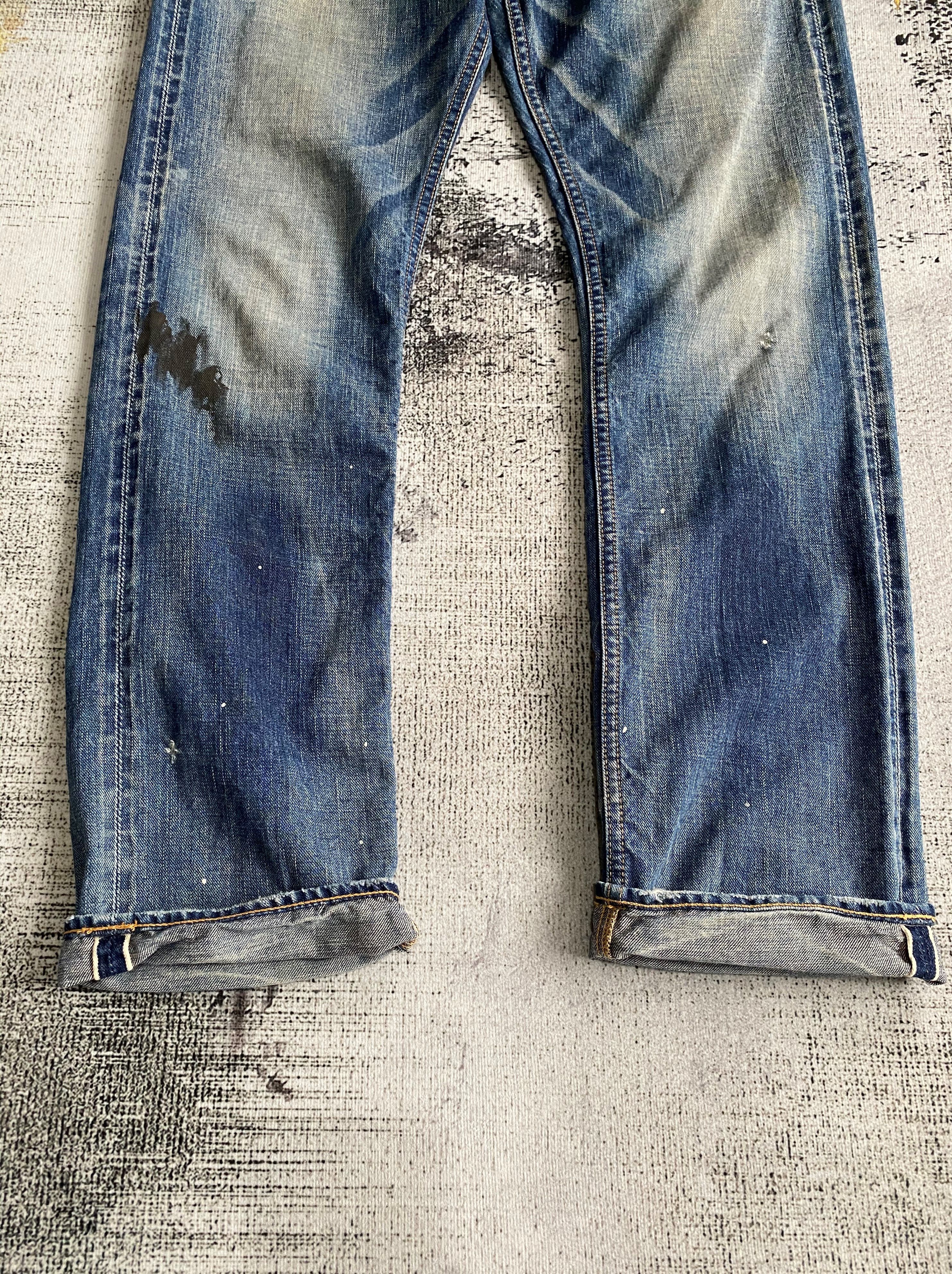 Johnbull Vintage Johnbull Redline Selvedge Splash Distressed Denim Size US 32 / EU 48 - 3 Thumbnail