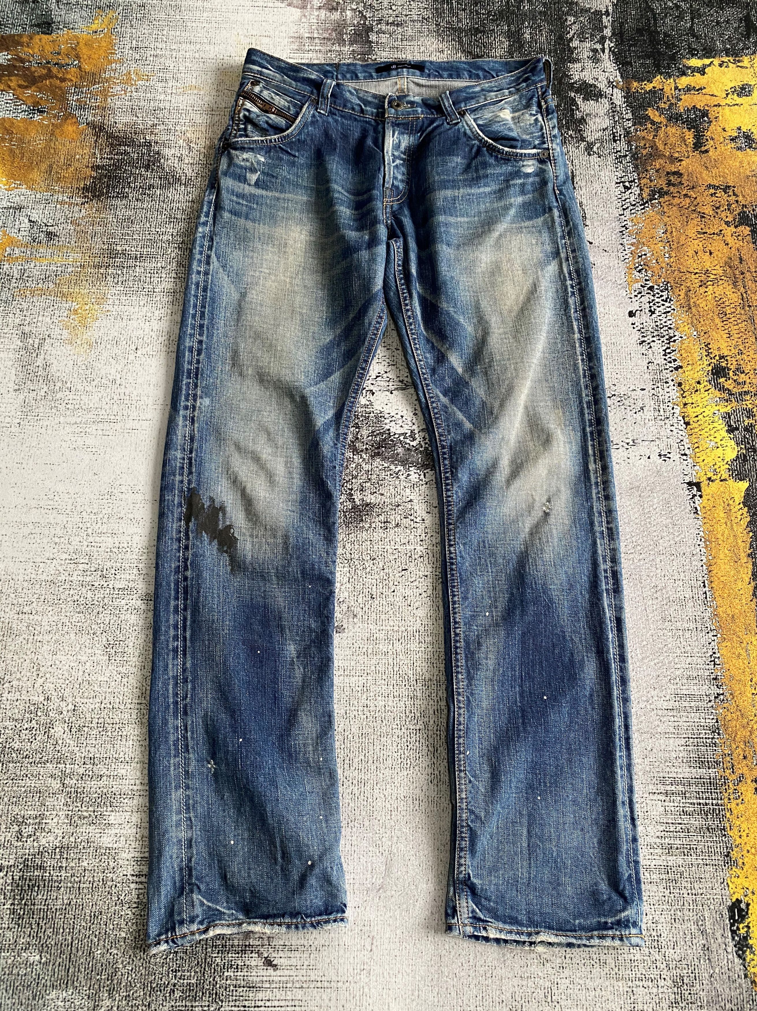 Johnbull Vintage Johnbull Redline Selvedge Splash Distressed Denim Size US 32 / EU 48 - 2 Thumbnail