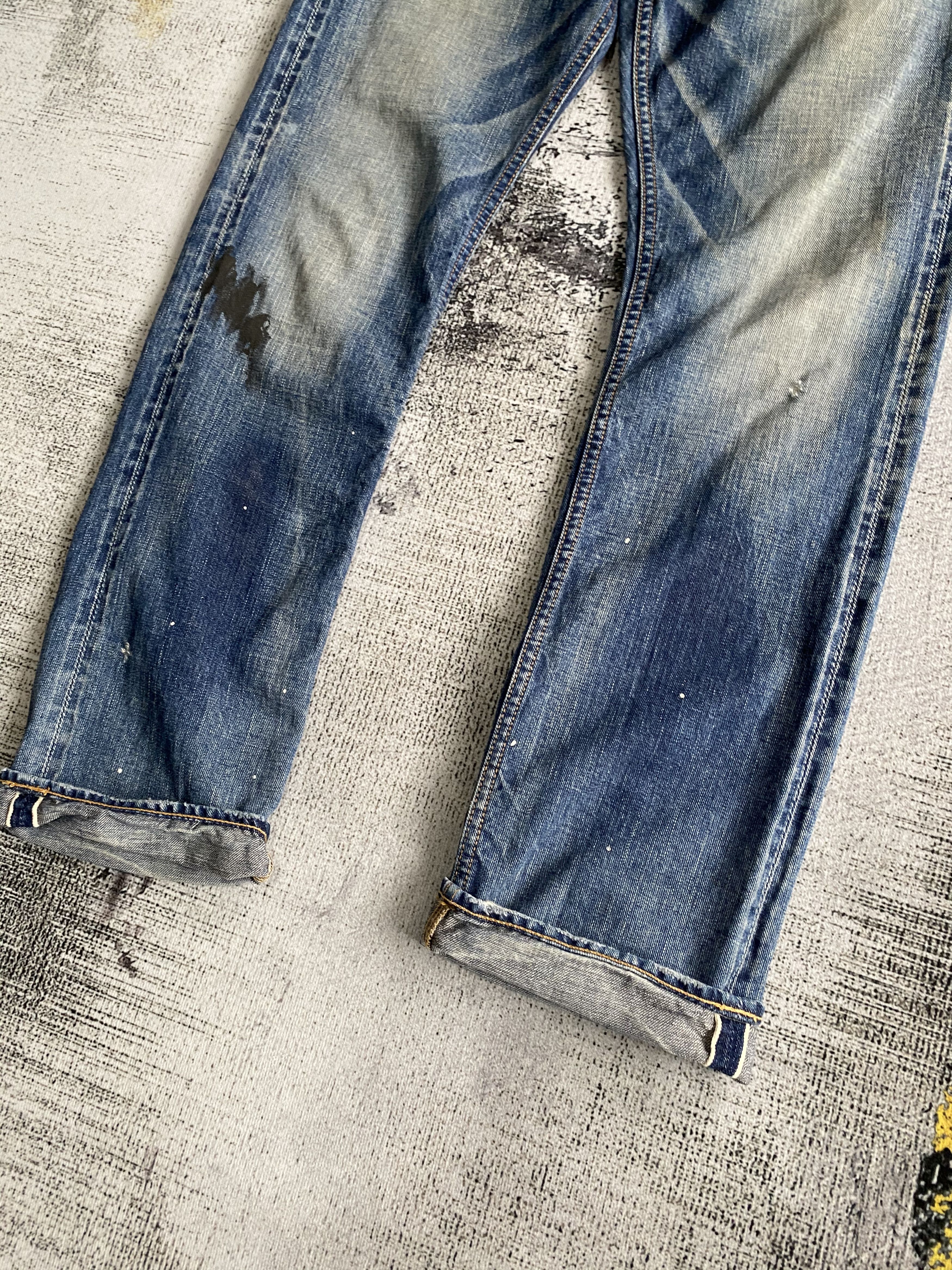 Johnbull Vintage Johnbull Redline Selvedge Splash Distressed Denim Size US 32 / EU 48 - 5 Thumbnail