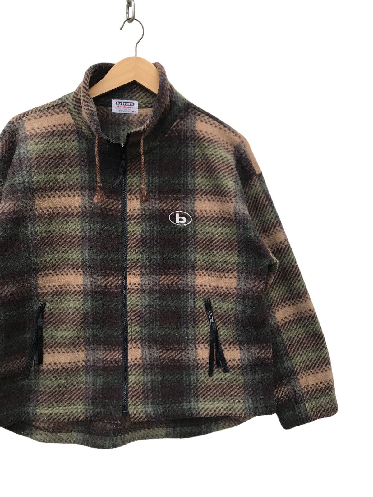 Vintage Vintage Bitch Plaid Zipper Skate Sweater Size US M / EU 48-50 / 2 - 3 Thumbnail