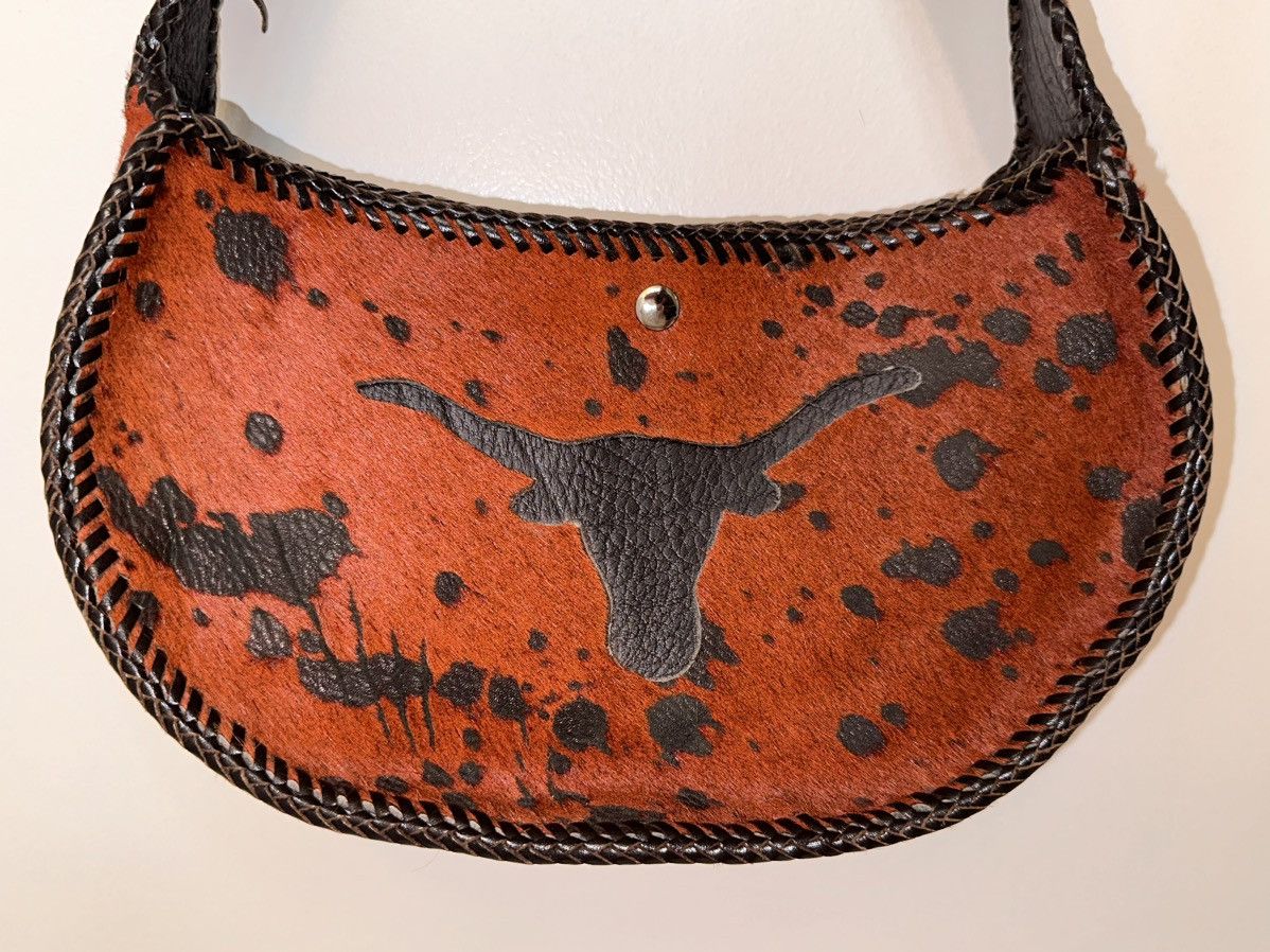 NEW Handmade Dyed Cowhide Leather Cossbody Rust Western