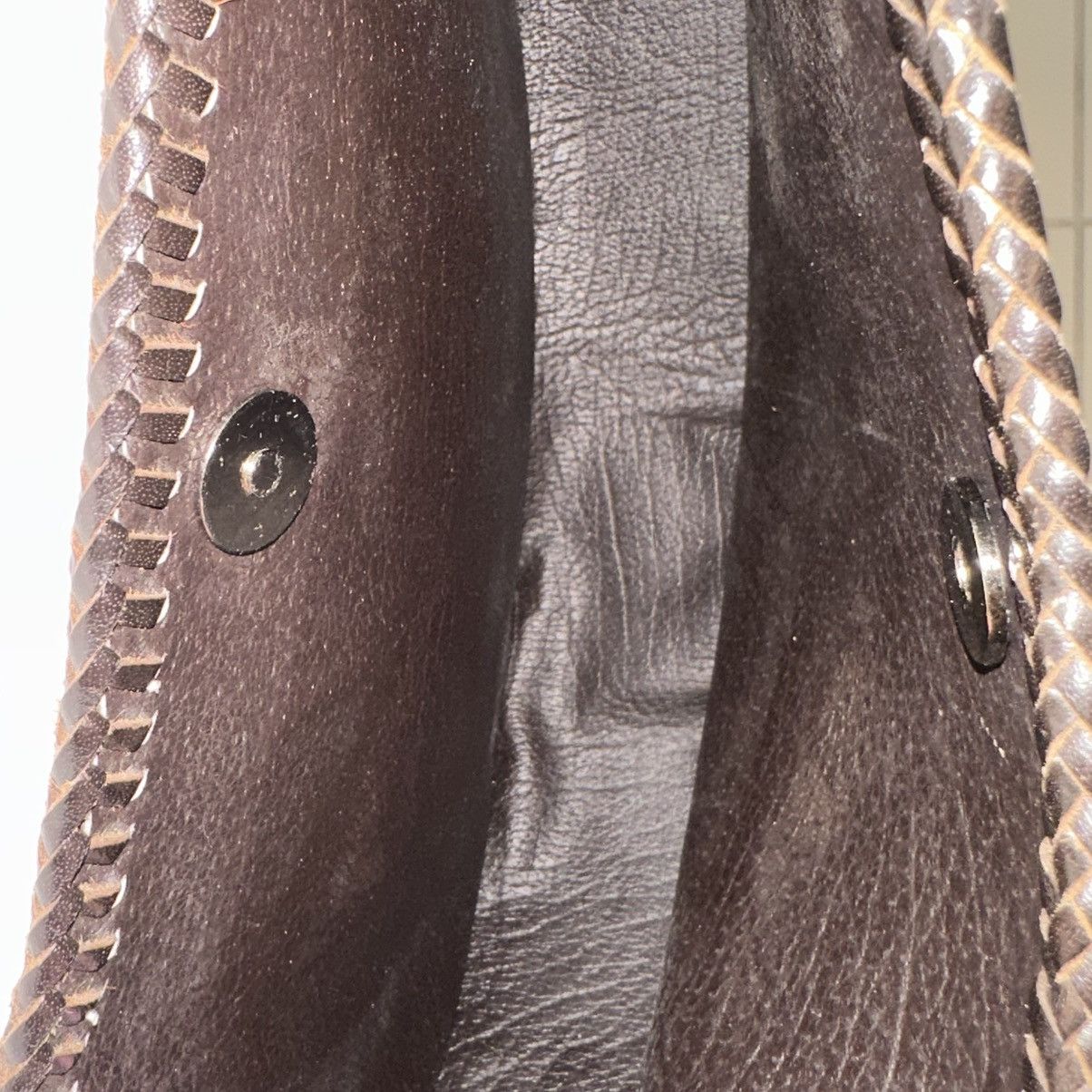 NEW Handmade Dyed Cowhide Leather Cossbody Rust Western