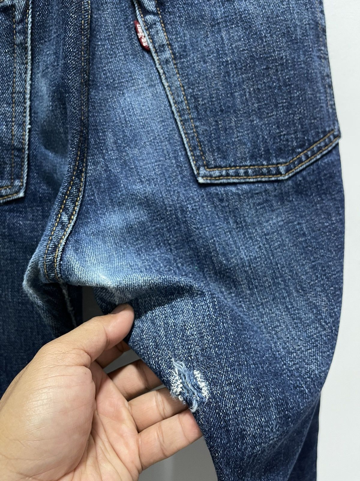 Denime × Japanese Brand × Vintage JAPANESE DENIME SELVEDGE DISTRESSED DENIM JEANS Size US 30 / EU 46 - 16 Thumbnail