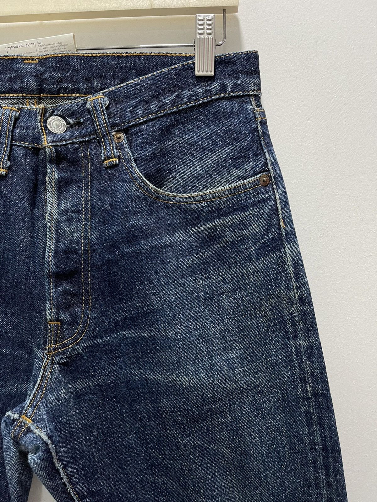 Denime × Japanese Brand × Vintage JAPANESE DENIME SELVEDGE DISTRESSED DENIM JEANS Size US 30 / EU 46 - 3 Thumbnail