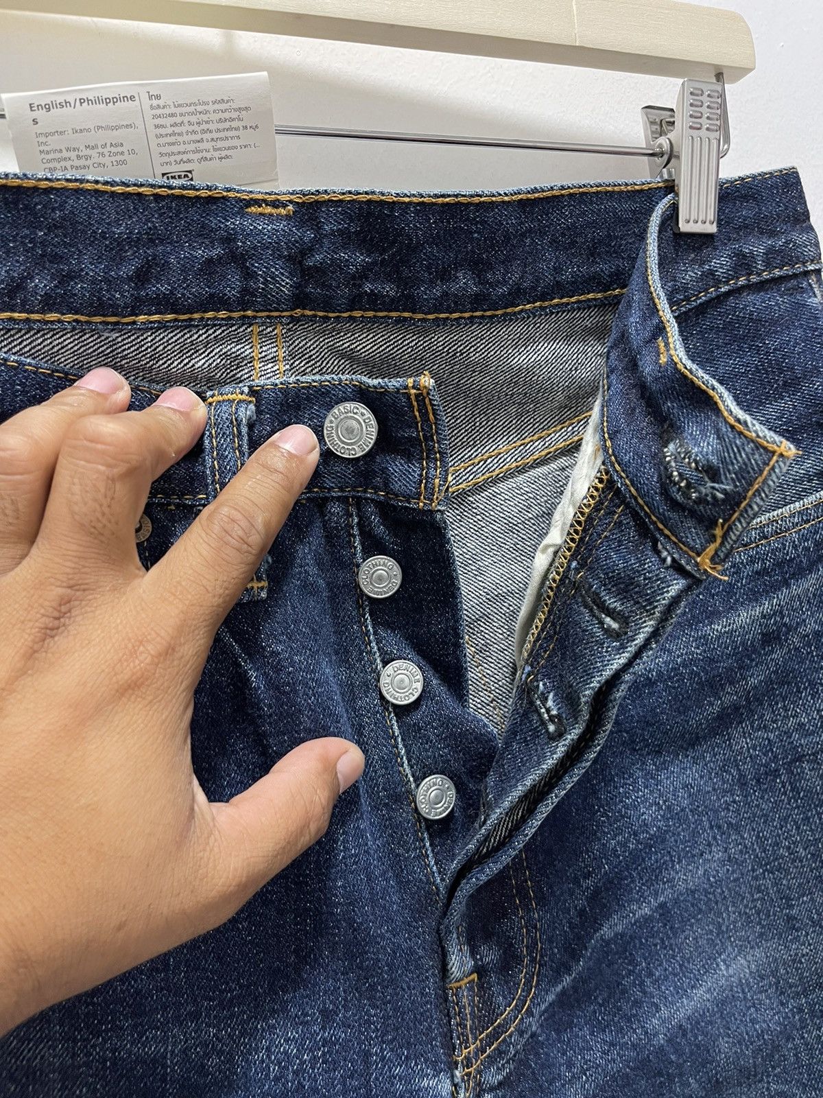 Denime × Japanese Brand × Vintage JAPANESE DENIME SELVEDGE DISTRESSED DENIM JEANS Size US 30 / EU 46 - 9 Thumbnail