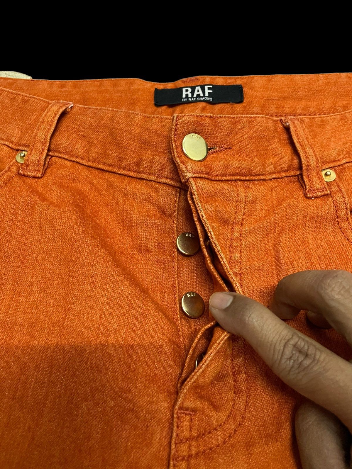 Raf by Raf Simons RAF by Raf Simons Orange Dye Lightweight Denim Jeans 30 Size US 30 / EU 46 - 7 Thumbnail