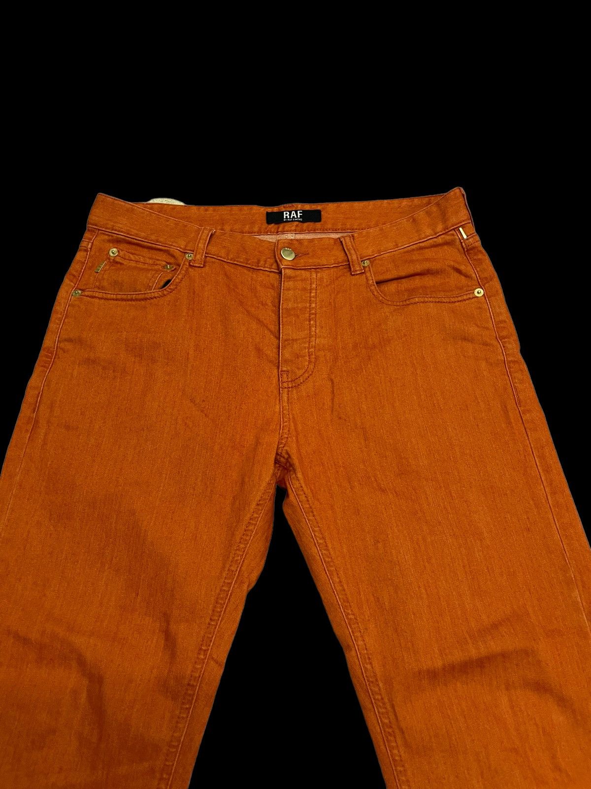 Raf by Raf Simons RAF by Raf Simons Orange Dye Lightweight Denim Jeans 30 Size US 30 / EU 46 - 4 Thumbnail