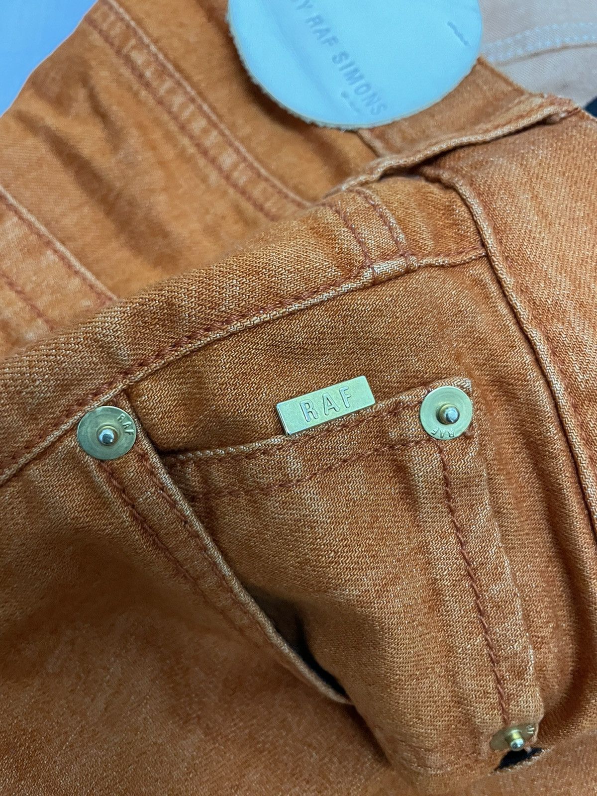 Raf by Raf Simons RAF by Raf Simons Orange Dye Lightweight Denim Jeans 30 Size US 30 / EU 46 - 12 Thumbnail
