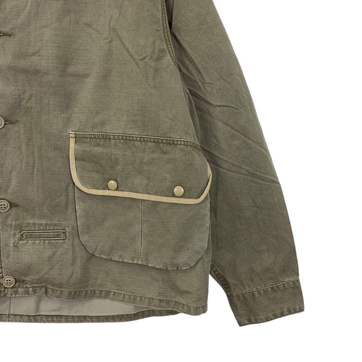 If Six Was Nine Vintage 90s Bartack Natural Denim Chore Button Jacket Size US M / EU 48-50 / 2 - 4 Thumbnail